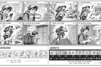 create animation animatics, short animation and youtube storyboards