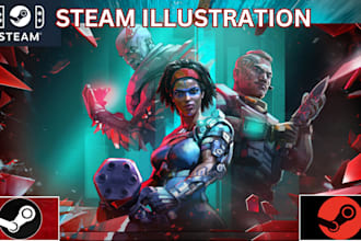create steam capsule art, header, and store banner for your game