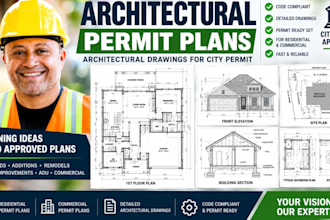 architectural permit plan architectural permit drawing for ctiy permit