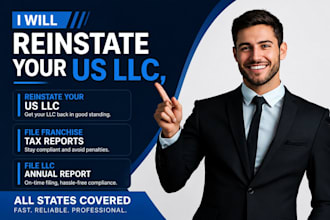 reinstate your US llc, file franchise tax reports and llc annual report