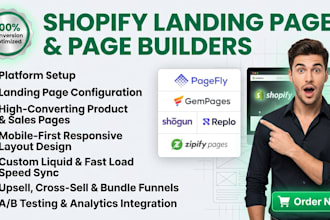 integrate high converting landing pages via pagefly gempages shogun replo zipify