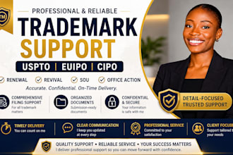 handle uspto euipo cipo trademark renewal, revival, sou and office action