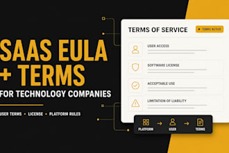 create a saas eula and terms of service for your technology company
