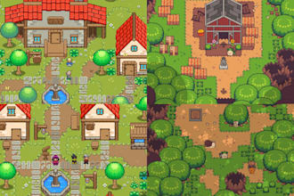 do rpg pixel art tileset sprite sheet game asset pixel characters pixel games
