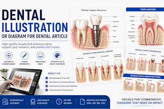 create dental illustration or diagram for dental article
