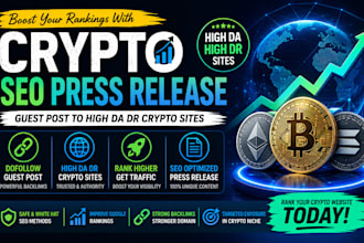 do crypto seo press release and guestpost on high da dr sites