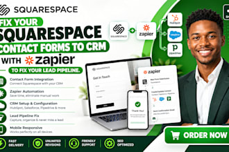 fix your squarespace contact forms to CRM with zapier to fix your lead pipeline