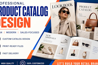 design a product catalog, lookbook and sales brochure for your retail brand