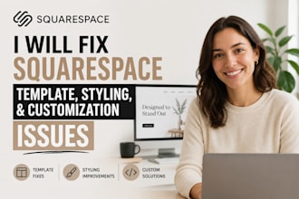 fix squarespace template, styling, and customization issues