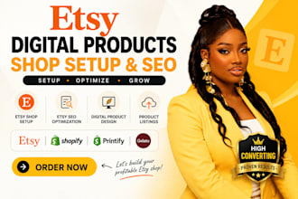 create etsy digital products, etsy shop set up, etsy digital products, etsy seo