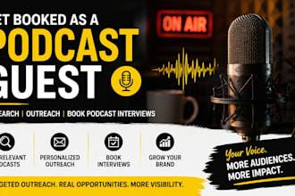 research and pitch you to relevant podcast for guest interview