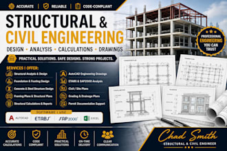 design structural civil engineering design analysis  drawing