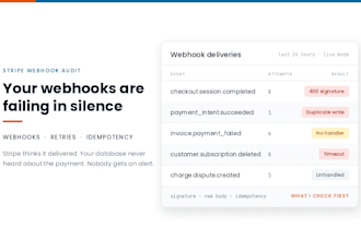 fix stripe integration,stripe checkout,subscription billing,webhook,saas payment