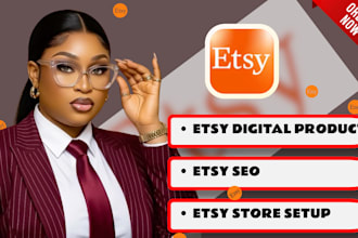 create etsy digital product etsy shop setup etsy SEO listing etsy store setup