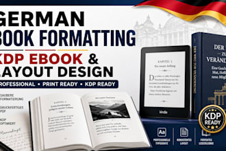 do germany book formatting, layout design, and germay kdp ebook formatting