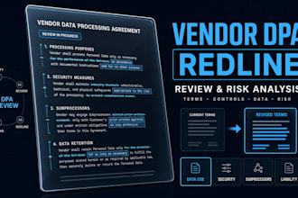 review and redline your vendor data processing agreement