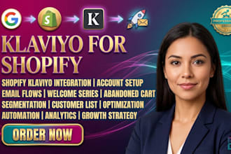 setup klaviyo for shopify, email flows, automation, shopify klaviyo integration