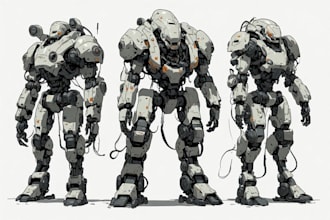 design spectacular robots, cyborgs and mechs