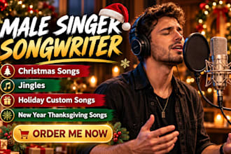 write and sing custom christmas song and jingles, new year holiday country songs