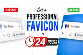design professional favicon and website icon for your brand