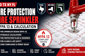 do tx ny fl fire protection fire sprinkler nfpa 13 and calculation
