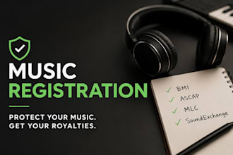 register your music with bmi ascap mlc and soundexchange