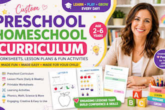 create preschool homeschool curriculum worksheets and lesson plans for kids