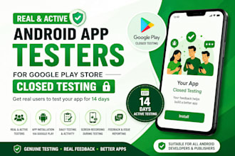 provide real testers for google play closed testing
