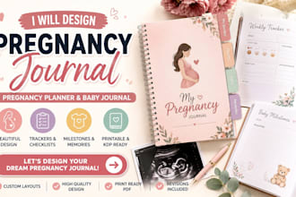 design pregnancy journal maternity planner baby memory book baby keepsake book