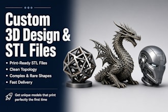professional 3d design stl cad file repair