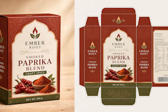 do design premium food box packaging and label design