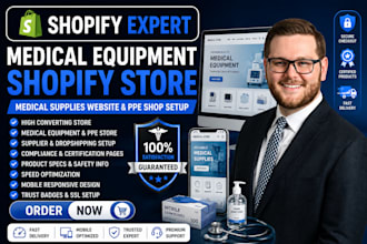 medical equipment shopify store medical supplies website ppe shop setup