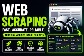 scrape any website and build a live flask dashboard