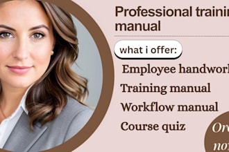 create a professional employee training manual sop onboarding guide