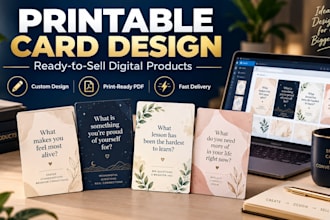 create printable cards and digital products for your etsy shop