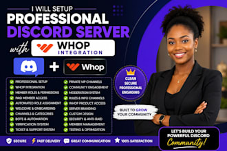 setup professional discord server with whop integration