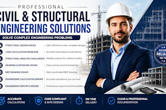 do structural design load calculation structural analysis drawing mep drawing