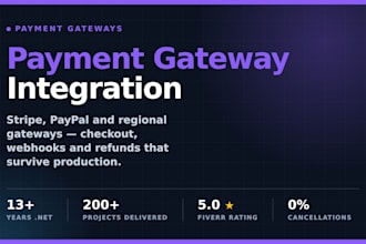 integrate stripe paypal or any payment gateway into your website