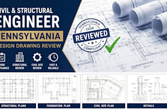 civil and structural engineer for pennsylvania, california design drawing review