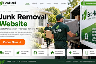 design wix junk removal website waste management garbage removal website