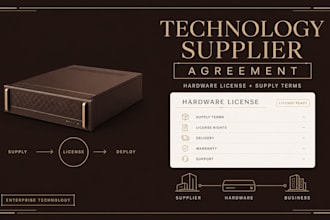 draft a technology supplier agreement and hardware license