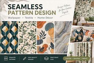 design seamless patterns for wallpaper textile and home decor