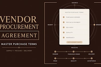 create a vendor procurement agreement and master purchase terms