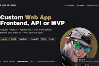 develop a custom web app with angular and nestjs
