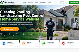 design wix cleaning roofing landscaping pest control home service website