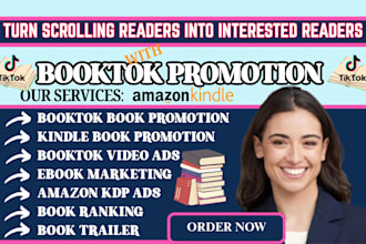 booktok promotion ebook marketing amazon kdp ads book trailer usa book sales SMM