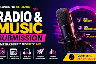 handle radio and music submissions to stations, djs, blogs and media outlets