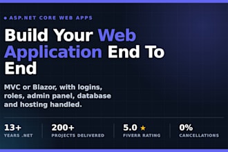 build your web application in asp net core mvc or blazor