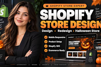 design shopify website shopify halloween store and shopify redesign