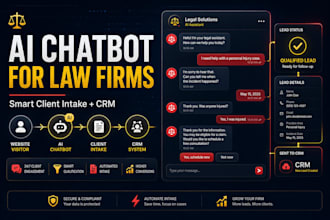 build an ai chatbot for law firms with client intake crm and lead qualification
